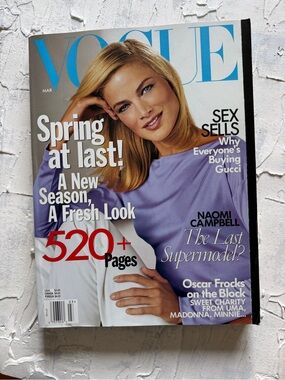 Vogue magazine vintage March 1999 Caroline Murphy cover
